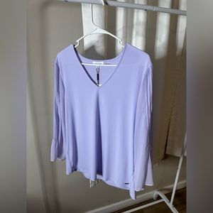 Women’s Calvin Klein Lavender Dress Shirt | Work Attire | Purple Blouse